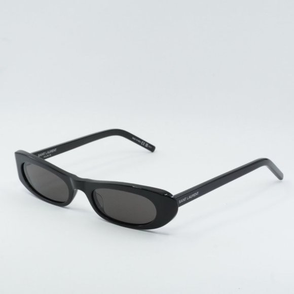 💯 NEW SAINT LAURENT SL557 SHADE 001 BLACK SUNGLASSES - Picture 5 of 14